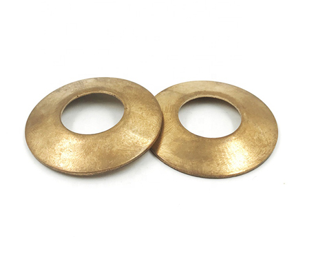 Brass conical spring wash